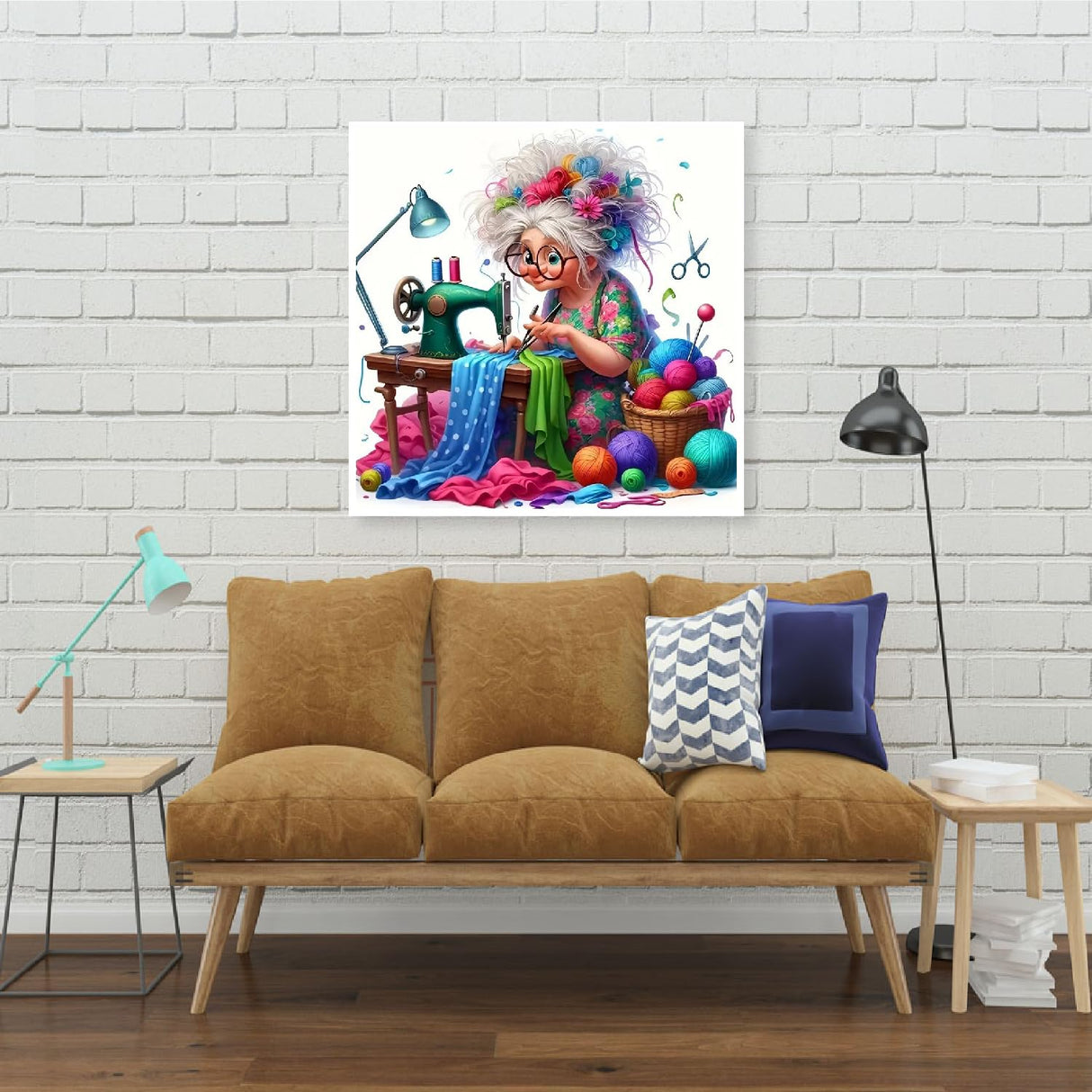 DIY Diamond Art Kits for Adults,Diamond Painting Kits for Adults,Simple Cartoon Grandma Full Drill Diamond Paintings for Beginners, 5D Paint with Diamonds Pictures Gem DIY Crafts Kits 14X14 Inch uuxsretaio