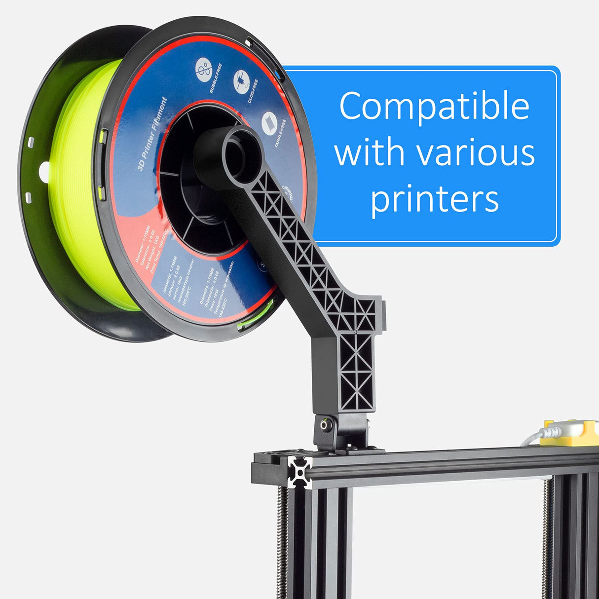 CREALITY Ender 3 Rotatable Filament Spool Holder Upgrade Built-in Bearing 3D Printer Bracket for Ender 3,Ender 3 V2,Ender 3 Pro,CR10,Ender 5,Ender 5 Pro,Ender 3 Neo,Ender 3 V2 Neo 3D Printers REDREX