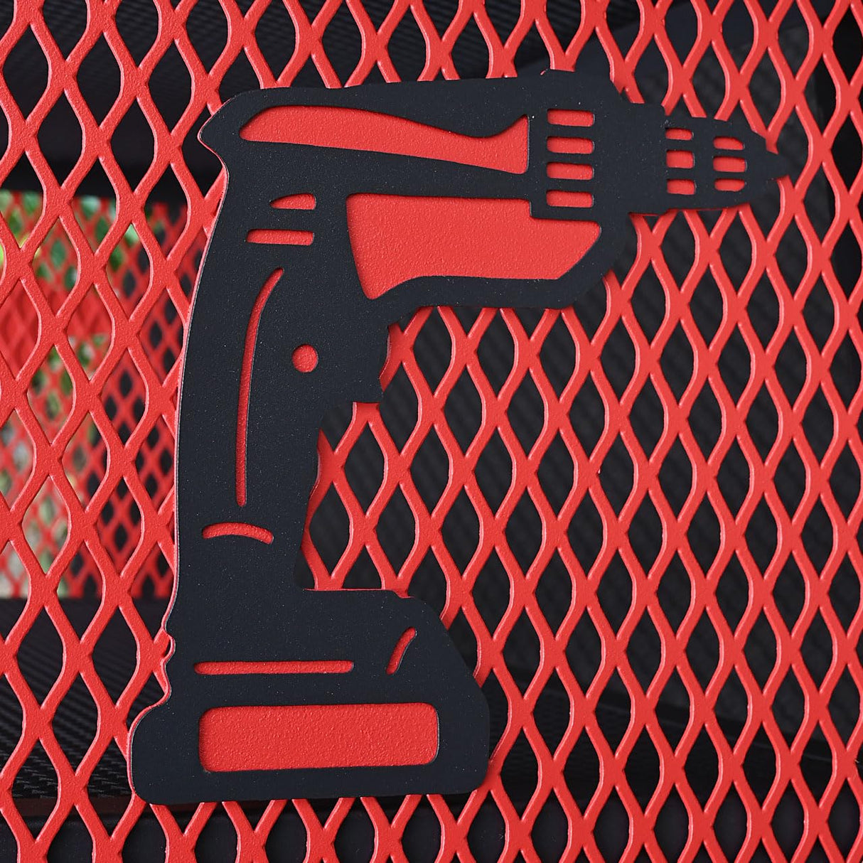 AZBESTPRO Power Tool Organizer Wall Mount Heavy Duty, 3 Tier 4 Drill Holder 17 Inch, Tool Holder and Storage Rack for Garage Organization (Red) AZBESTPRO