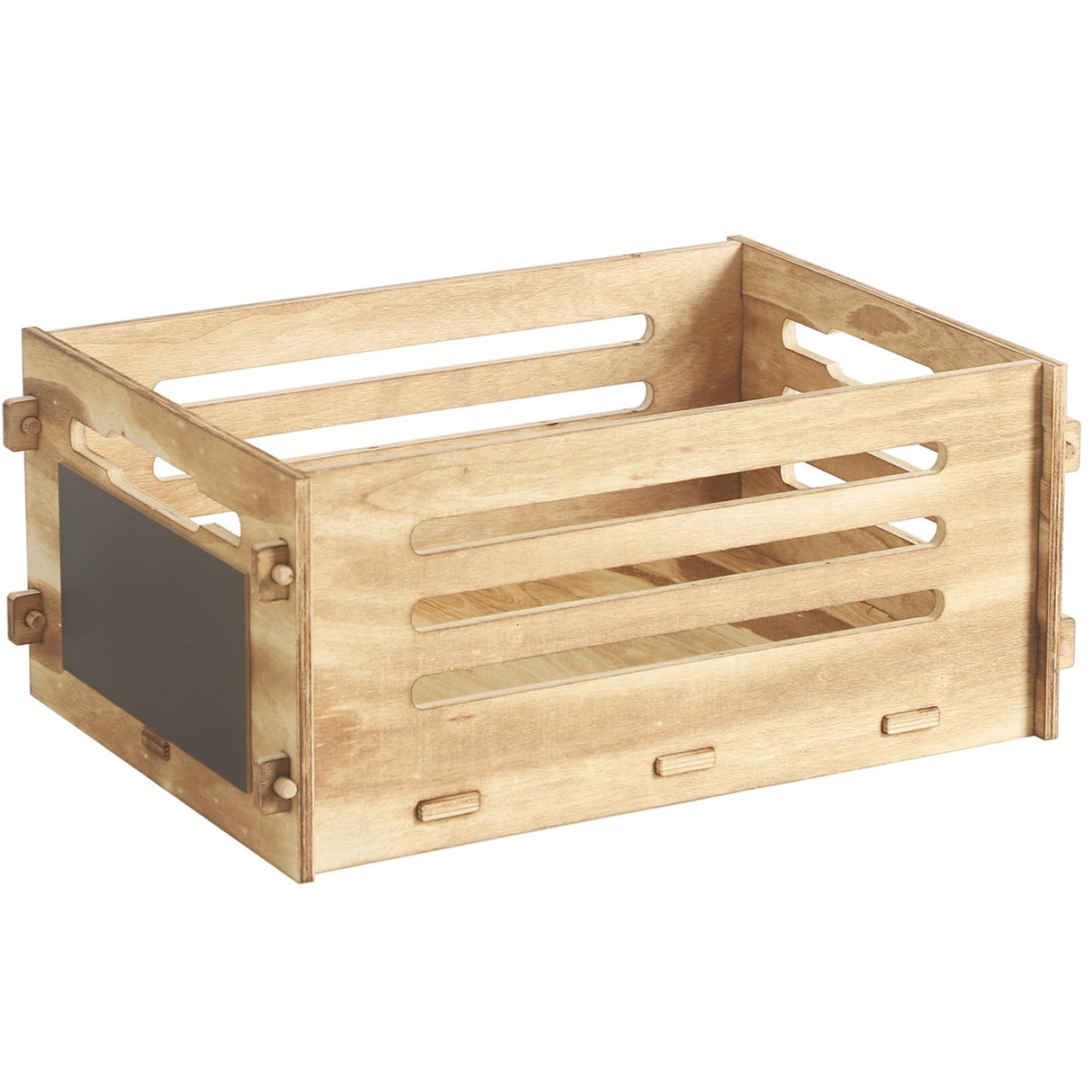 VZODESR Wooden Record Crate Rustic Box for Home Office Storage Cube Record Organizer,Farmhouse Detachable Kitchen Fruits Vegetable Food Craets VZODESR