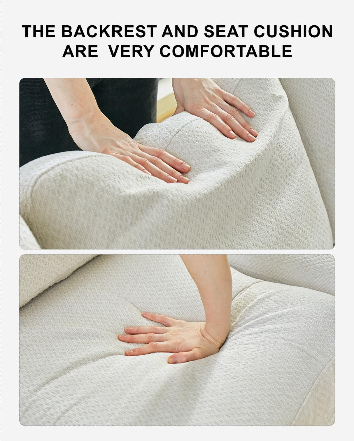 Belffin Modular Sectional Sofa Couch with Storage U Shape Convertible Corner Couches for Living Room White Couch Belffin