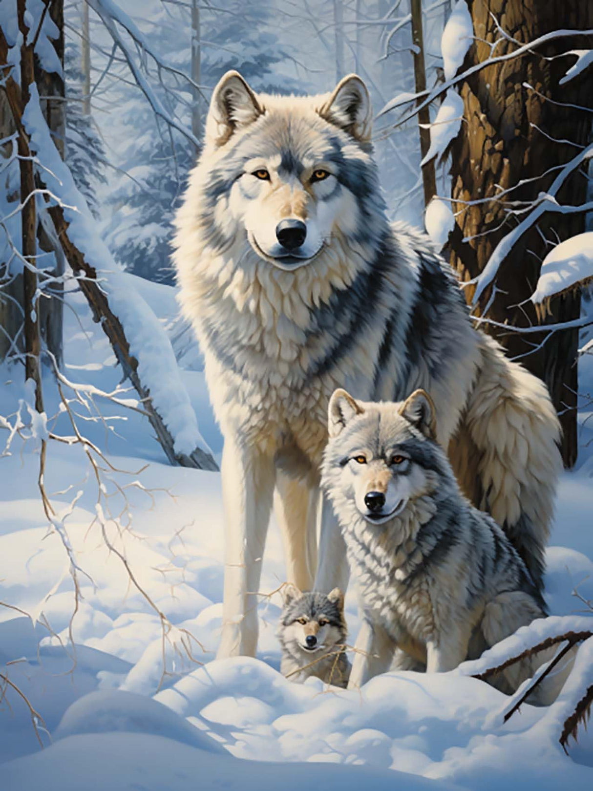 Reofrey DIY Diamond Art Painting Kits for Adults Wolf, Diamond Art Animal Full Drill Round Rhinestone Diamond Art Painting Accessories, Cross Stitch Embroidery Canvas for Crafts Home Decor 30x40cm X33 Reofrey