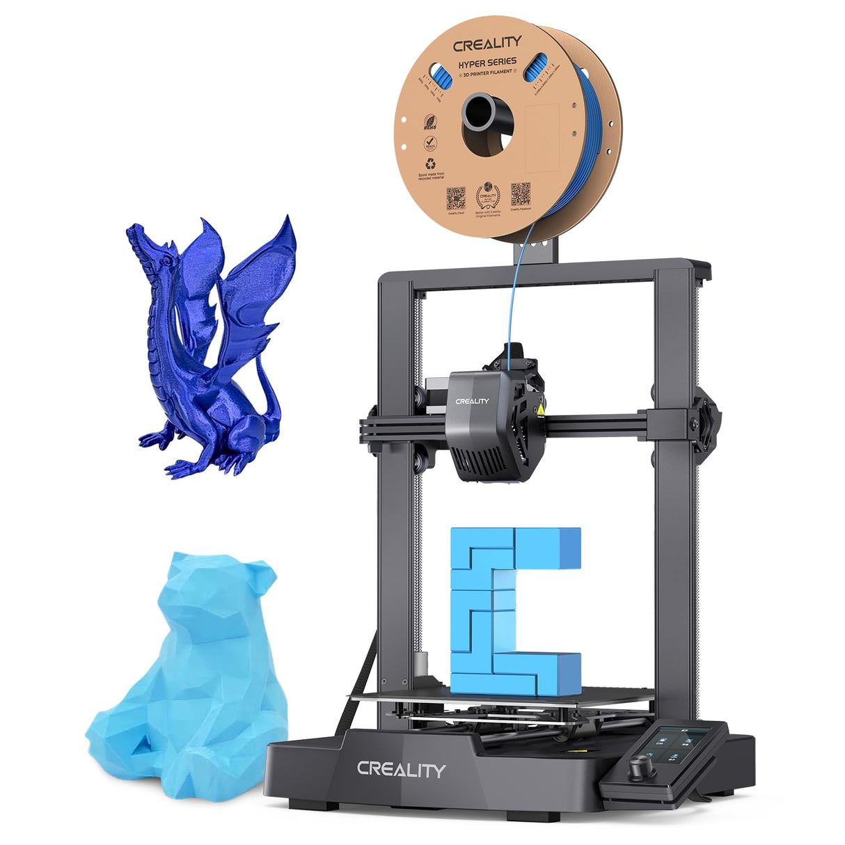 Official Creality Ender 3 V3 SE 3D Printer, 250mm High Printing Speed with CR Touch Auto Leveling Auto Z Offset Sprite Direct Extruder 220x220x250MM Creality