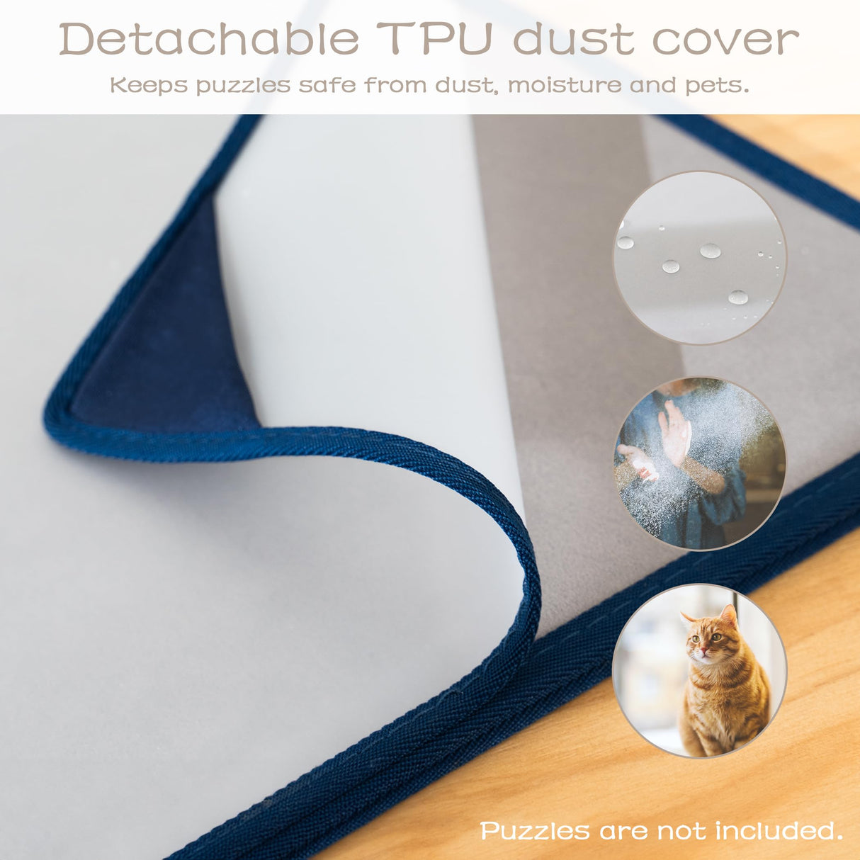 Tektalk Foldable Jigsaw Puzzle Board with 6 Sorting Trays, Portable Puzzle Mat with Puzzle Dustproof Cover for Puzzle Storage Puzzle Saver, Non-Slip Surface, Up to 1000 Pieces (Gray) Tektalk