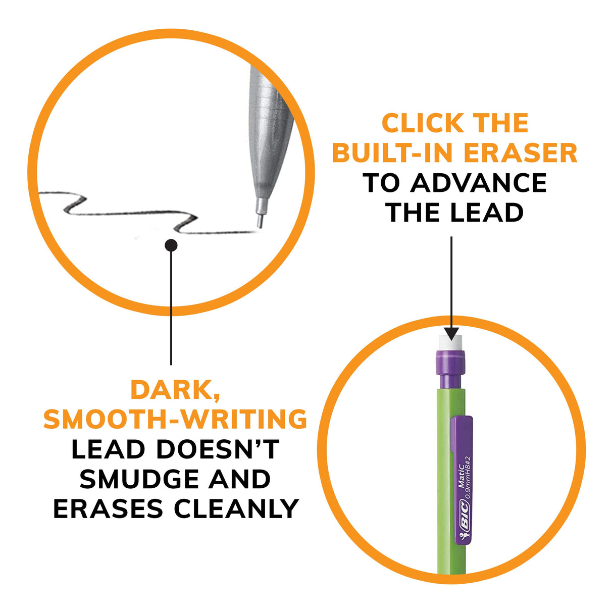 BIC Variety Pack, Assorted Sizes, 0.5mm, 0.7mm, 0.9mm, 60-Count, Refillable Design for Long-Lasting Use BIC