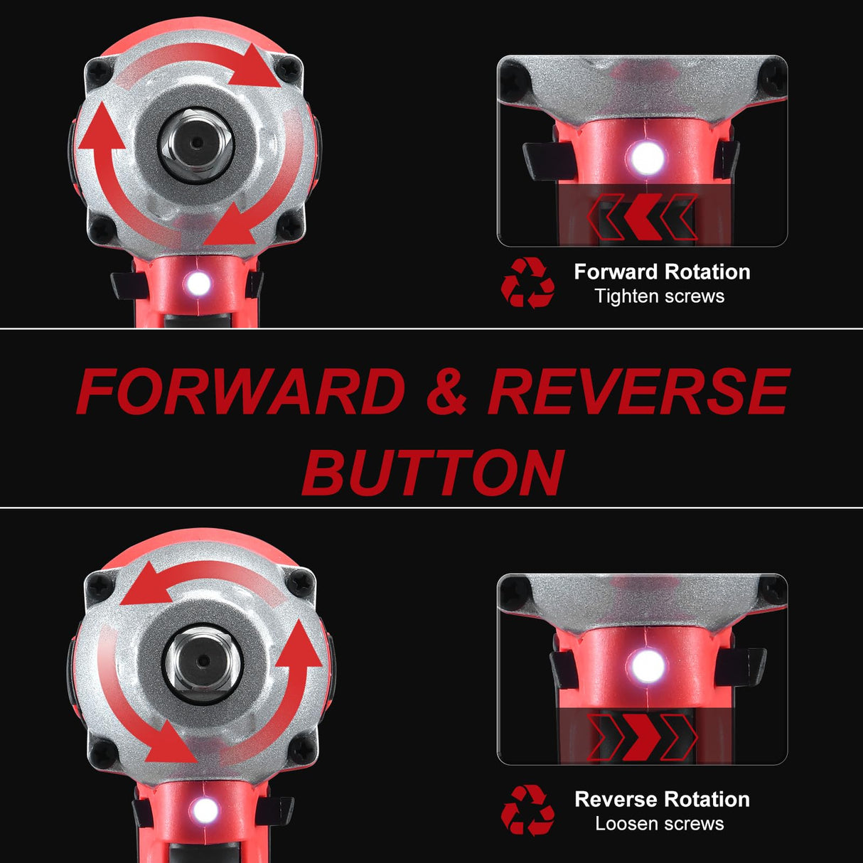 AOBEN Cordless Impact Wrench 1/2 inch,21V 300N.m Brushless Impact Gun with 2X 4.0Ah Battery,Charger & 6 Sockets,Electric Impact Wrench for Car Home (2 battery) Visit the Store AOBEN