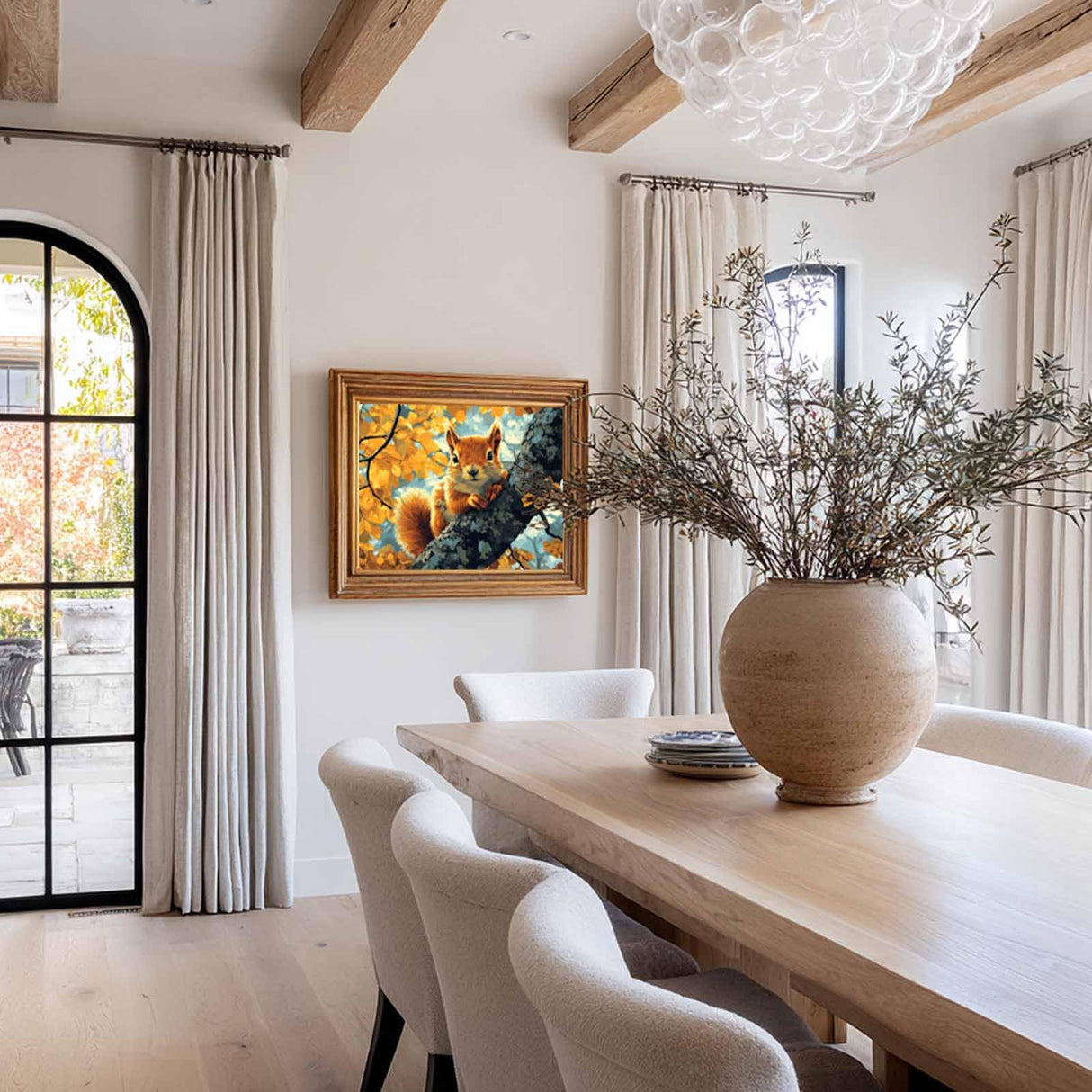 Cawpom Squirrel Paint by Number, Animals Paint by Numbers Kit for Adults, Wildlife Squirrel Wall Art, DIY Acrylic Painting for Beginner Gift, Home Wall Decor(16x20inch, No Frame) Cawpom