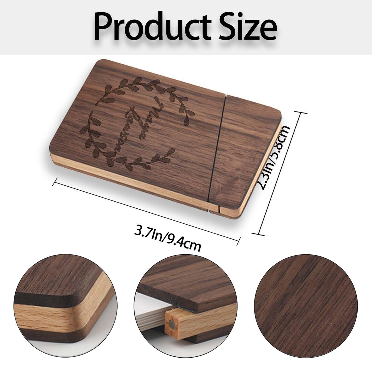 ubmpj Personalized Business Card Holder in Wooden Custom Engraved Business Card Holder for Men and Women - Durable and Multipurpose Business Gift ubmpj