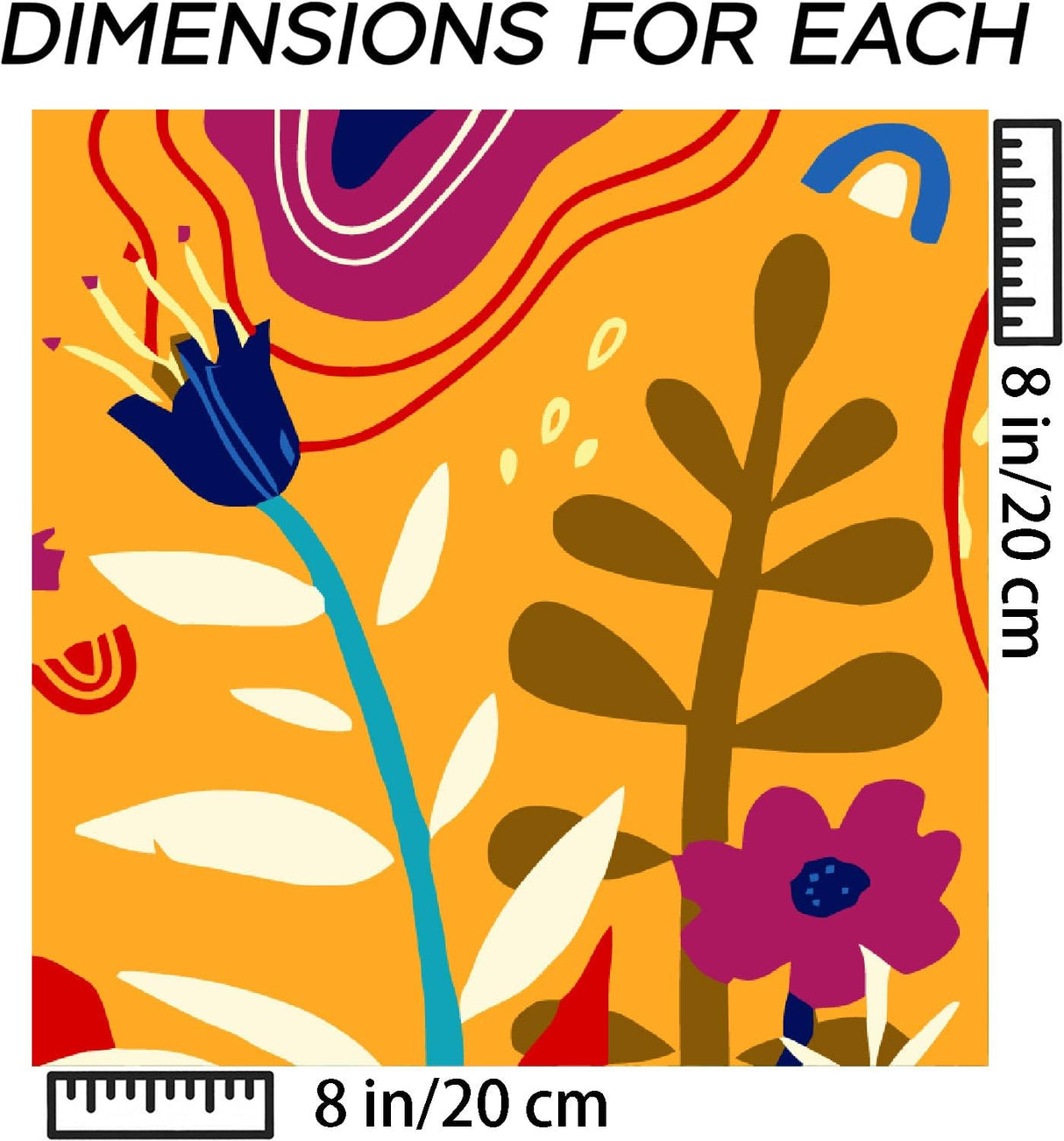 Ammklfh 2 Pack Framed Paint by Numbers kit for Adults,Easy Acrylic Boho Paint by Numbers Kits on Canvas,Paint by Number for Adults Beginners for Home Wall Decor (8x8inch), BKH82+BKH83 Ammklfh