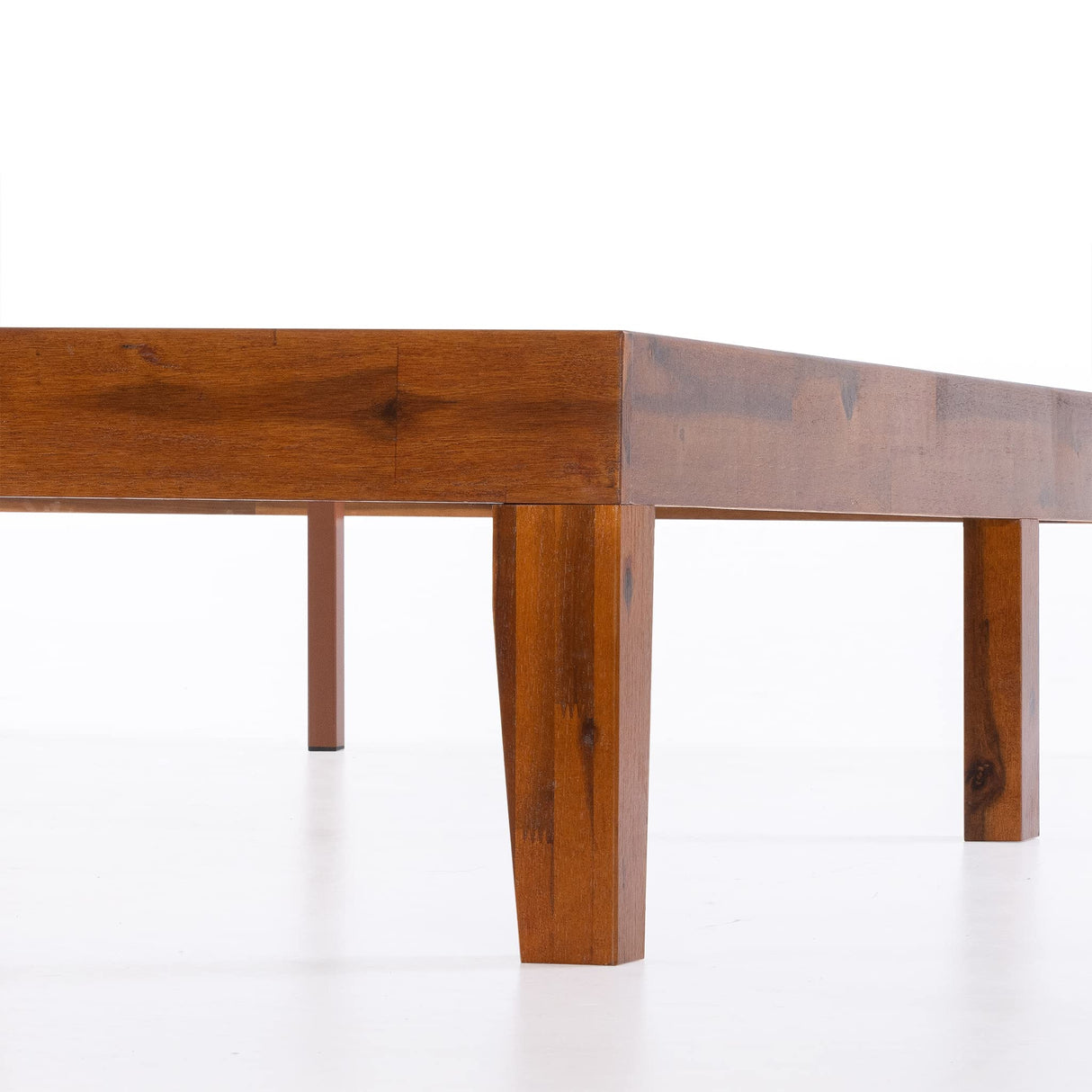 Mellow Naturalista Classic Solid Wood Platform Bed Frame - Queen Size, Cherry Finish, No Box Spring Required Mellow