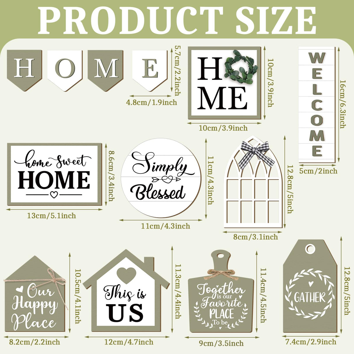 Purpeak 13 Farmhouse Tiered Tray Decor Set Sweet Home Tiered Tray Decorations Home Rustic Wooden Signs Decorative Farmhouse Kitchen Table Decor for Dining Room Country Summer Shelf Centerpiece Gift Purpeak