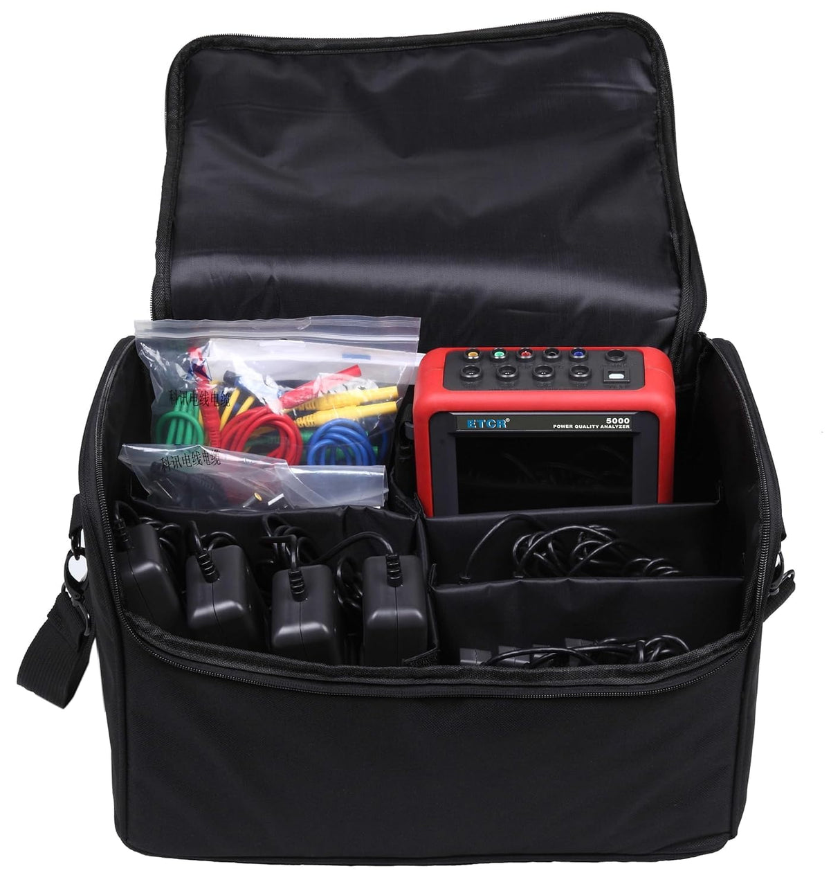 ETCR5000 Power Quality Analyzer 3 Phase Multi-Functional Power Quality Logger with ETCR008B Ф8mm Current Clamp Sensor 4PCS Range 10mA~10.0A ETCR