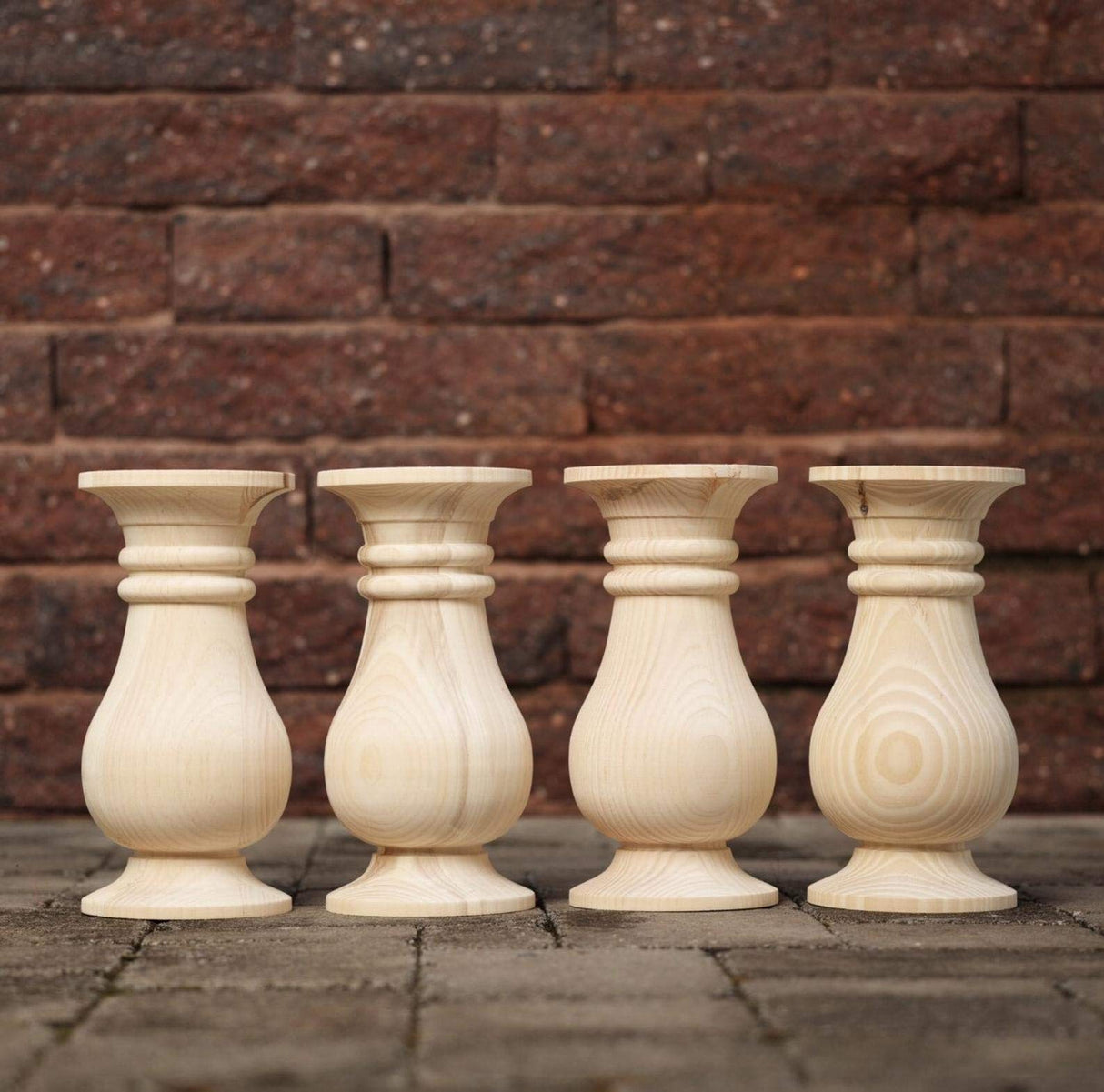 CAROLINA LEG CO. Balustrade Coffee Table Legs - Pine Furniture Legs - Set of 4 - Dimensions: 5" x 10" CAROLINA LEG CO.