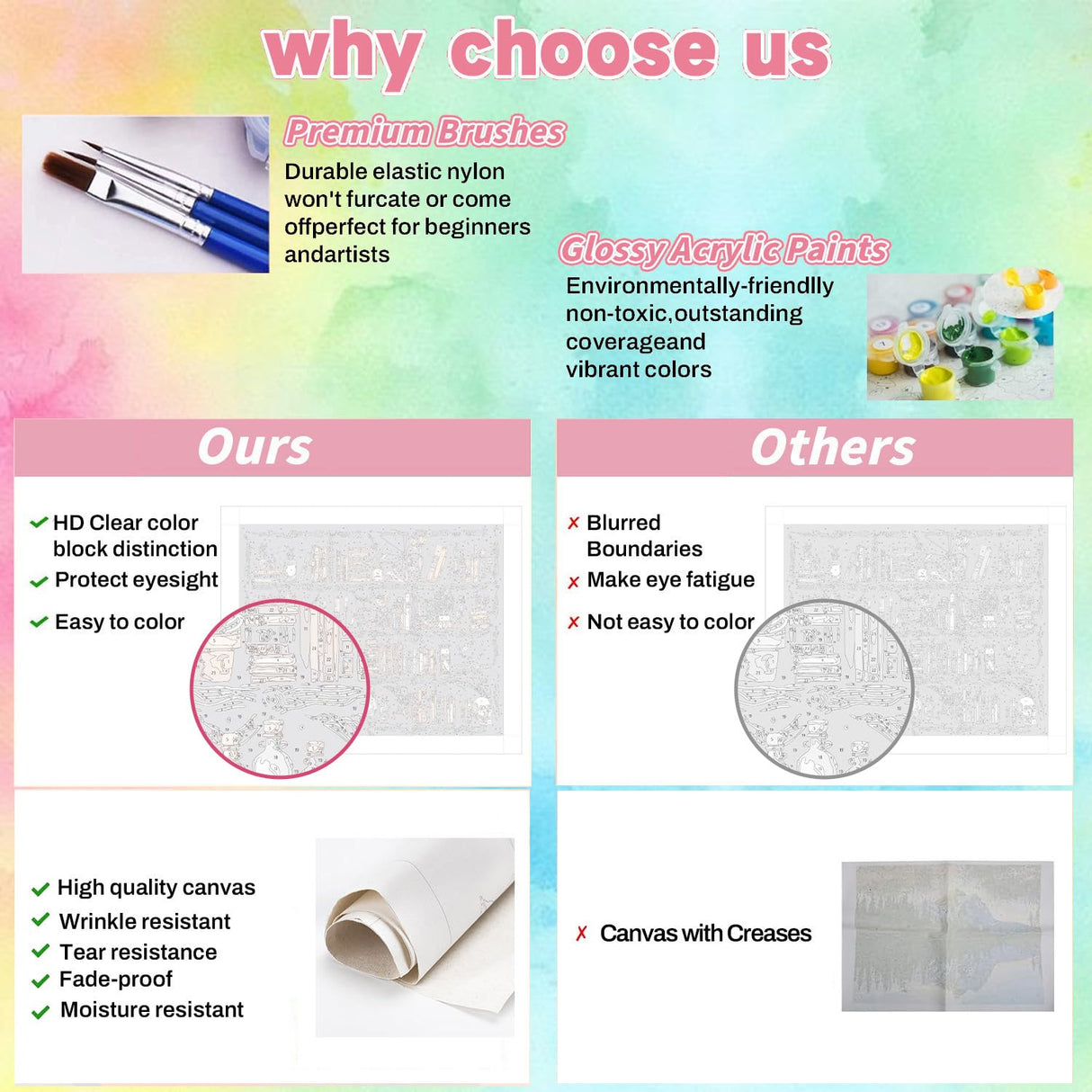 WEMEON Bookshelf Paint by Numbers for Adults - Gothic Themed Adult Paint by Number Kits with Brushes Acrylic Paints, Relaxing Stress Relief Hobby for Beginners, Teens, Artists, 16"x20" Canvas WEMEON