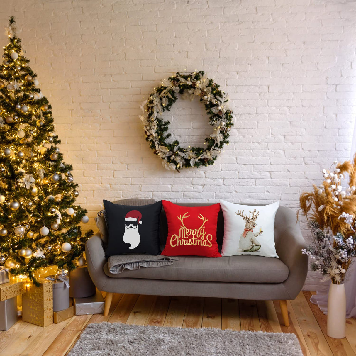 Coddsmz Set of 2 Sublimation Blanks Pillow Cases Cushion Covers Heat Transfer Pillow Cases DIY Cushion Cover with Concealed Zipper 18x18 Inch Black Coddsmz