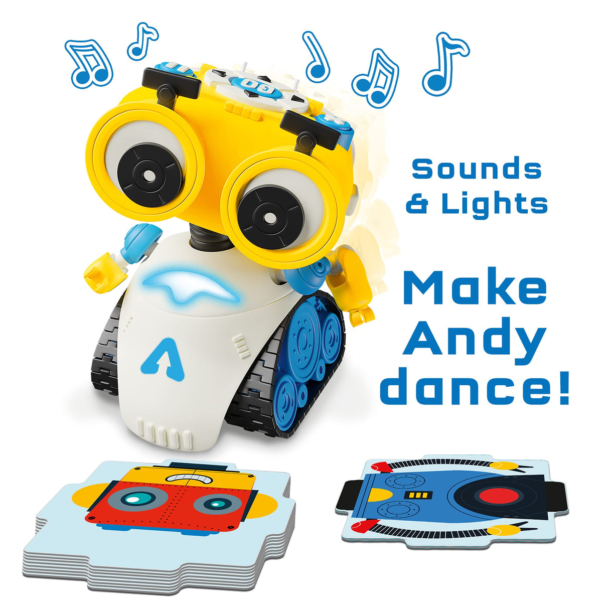 Thames & Kosmos Andy: The Code & Play Robot | Screen-Free Coding & Robotics Kit for Ages 4+ | Pre-Built Robot w/Intuitive Buttons for Preschoolers to Start Programming! | No Smart Device Required Thames & Kosmos