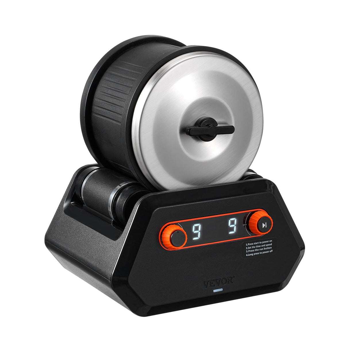 VEVOR Rock Tumbler Kit, 4 lbs Rock Polishing Kit, 9 Speed Settings 9-Day Polishing Timer Stone Polishing Kit, Rock Polisher with Rough Gemstones and Polishing Grits, Rock Polisher for Kids Adults VEVOR