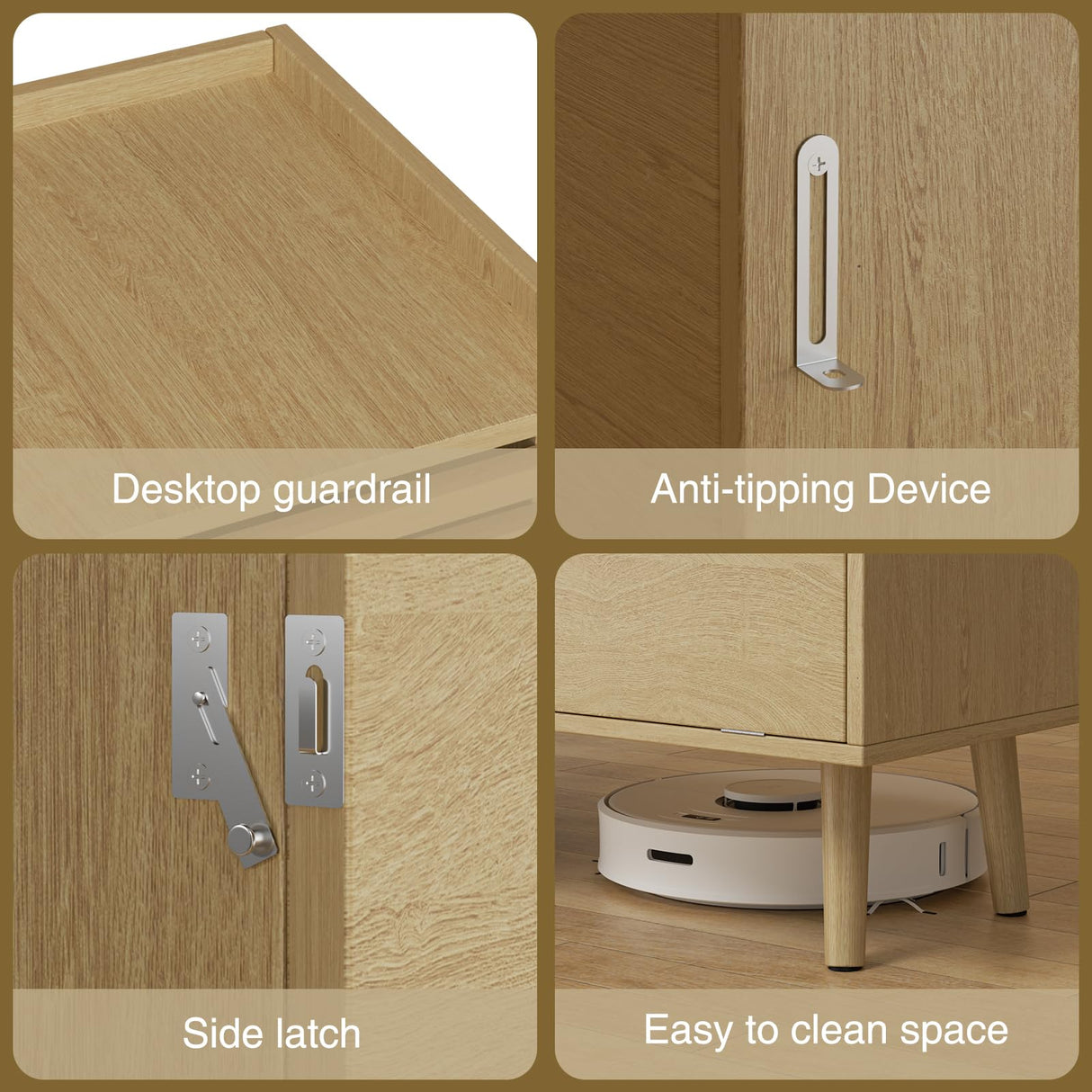 Halitaa Cat Litter Box Enclosure,Mid-Century Modern Hidden Litter Box Furniture with Cat Scratch Pad,Flip-Down Opening Litter Box Cabinet Cat Washroom End Table,Natural Halitaa