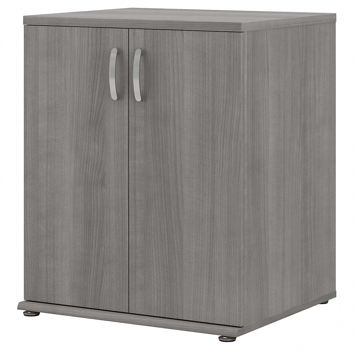 Bush Business Furniture Universal Floor Storage Cabinet with Doors and Shelves in Platinum Gray Bush Business Furniture