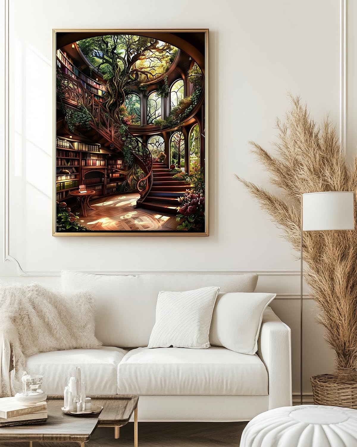 Luckyrichrui Book Diamond Art Kits for Adults, 5D Diamond Painting Kit for Beginner, DIY Full Drill Landscape Diamond Art, Home Wall Decor 11.8x15.8 Inch Luckyrichrui