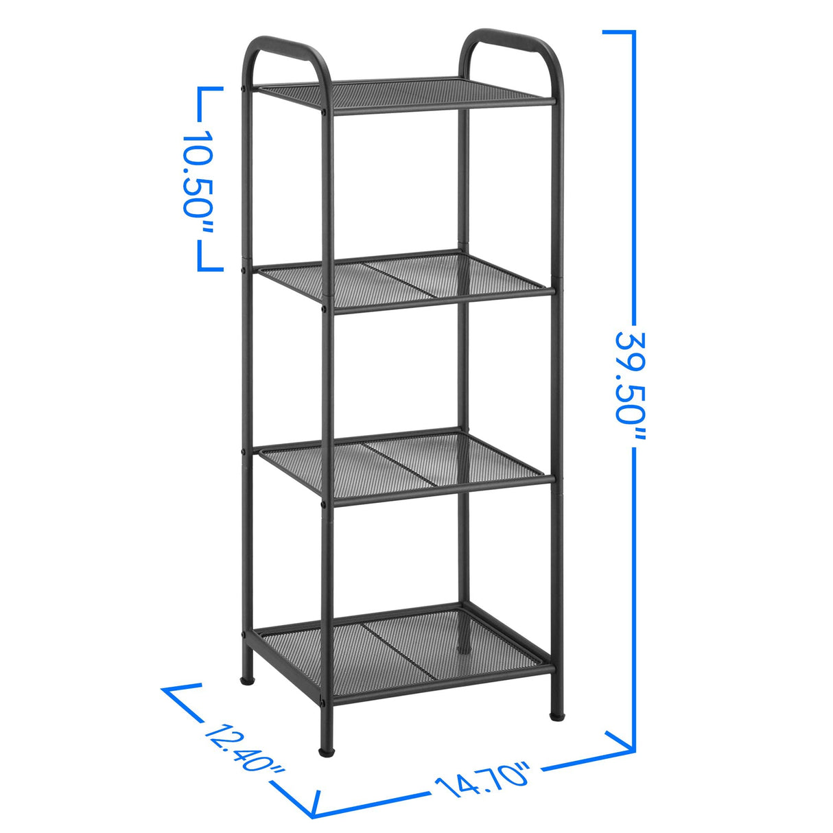 MAX Houser Storage Rack with Shelf,Industrial Style Extendable Plant Stand, Standing Shelf Units for Kitchen, Bathroom, Office,Living Room, Balcony, Kitchen (Charcoal Gray, 4 Tier)