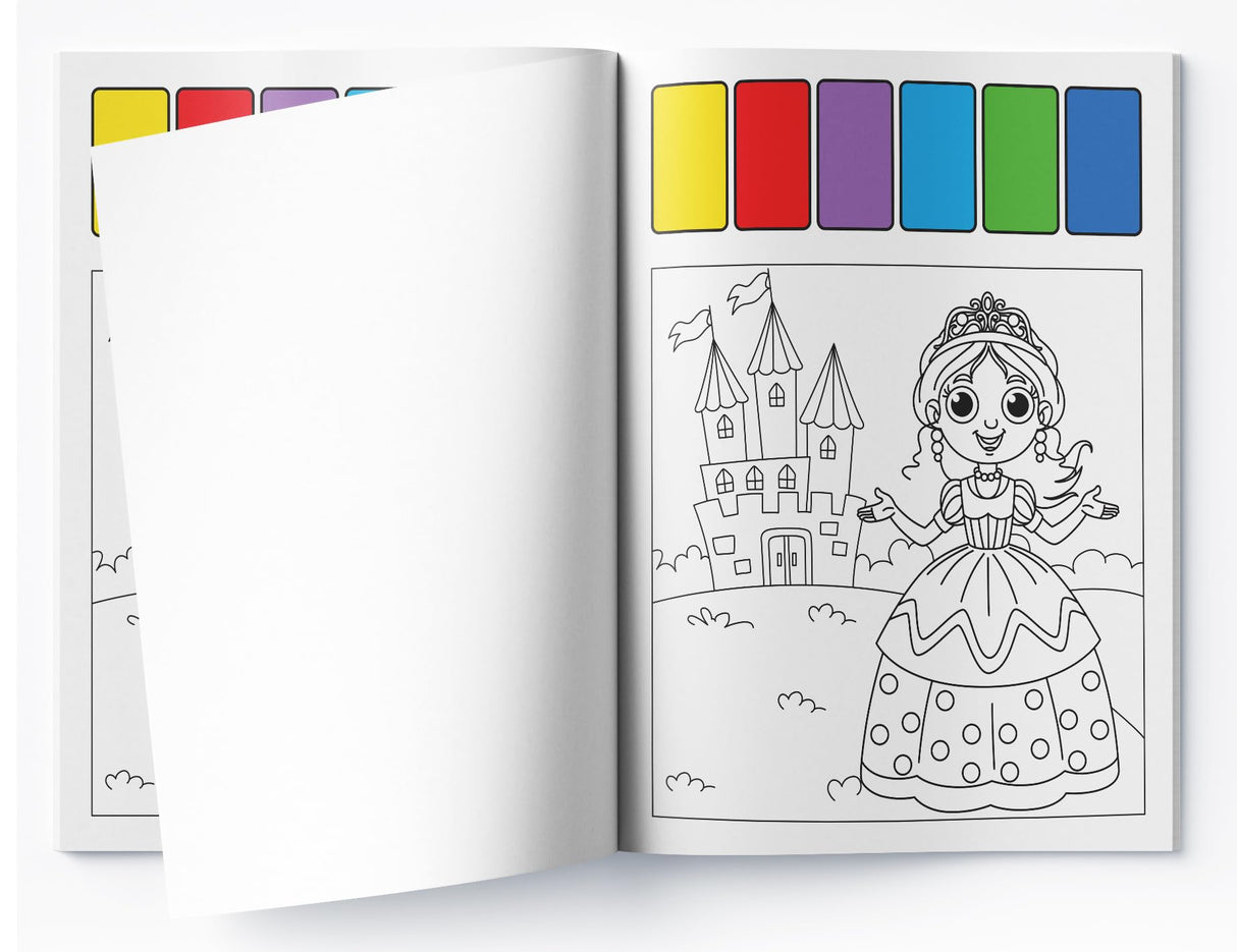 Princess: Pick and Paint Coloring Activity Book WoodArtSupply