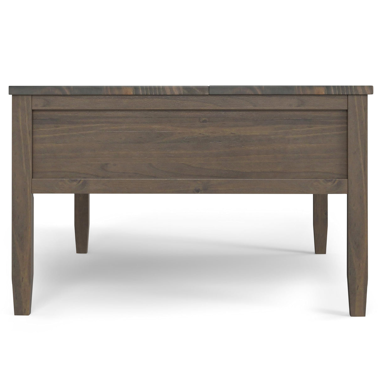 SIMPLIHOME Ela Solid Wood 48 Inch Wide Rectangle Transitional Lift Top Coffee Table in Smoky Brown, for The Living Room and Family Room SIMPLIHOME