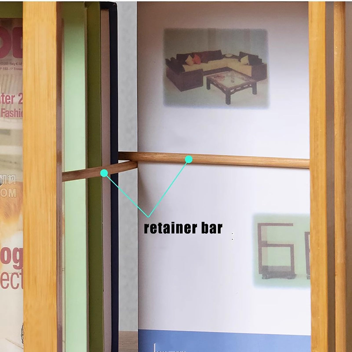 Lebolna 360° Bamboo Rotating Bookshelf Tower - 6 Tier Floor Standing Corner Shelf in Brown Lebolna