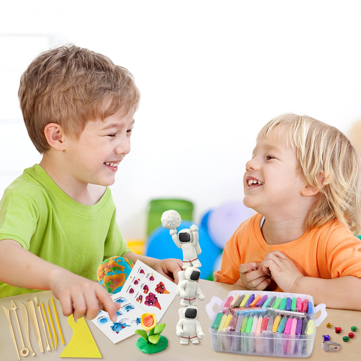 PeacePeo Polymer Clay 110 Colors Non-Sticky Oven Bake Clay 215 Pcs Non-Toxic Modeling Baking Clay for Kids with Sculpting Tools Kit for Adults Beginners Art Craft PeacePeo