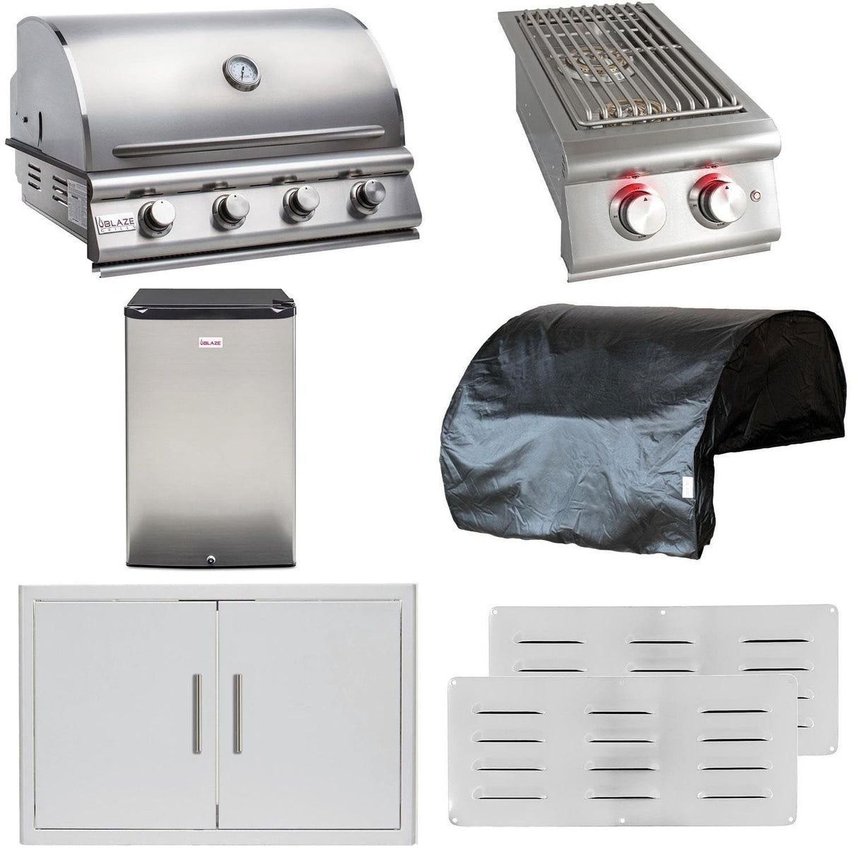 Blaze Prelude LBM 7-Piece 32-Inch Natural Gas Outdoor Kitchen Package - BLZ-4LBM-NG-7PC-SC Blaze Outdoor Products