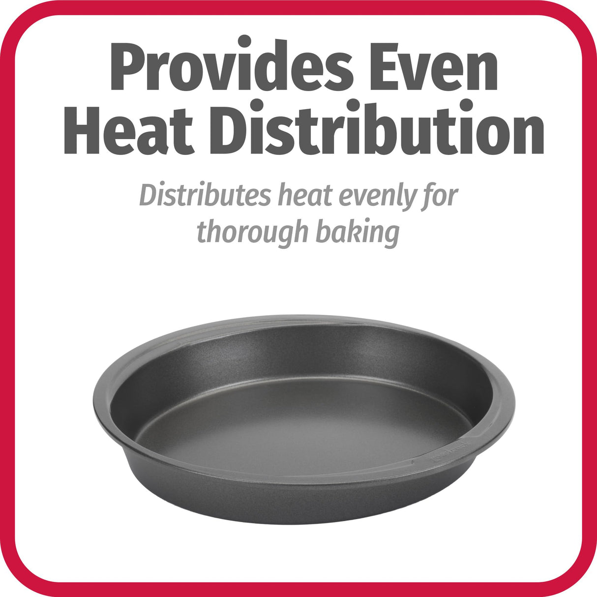 GoodCook Everyday Nonstick Steel Round Cake Pan, 9", Gray GoodCook