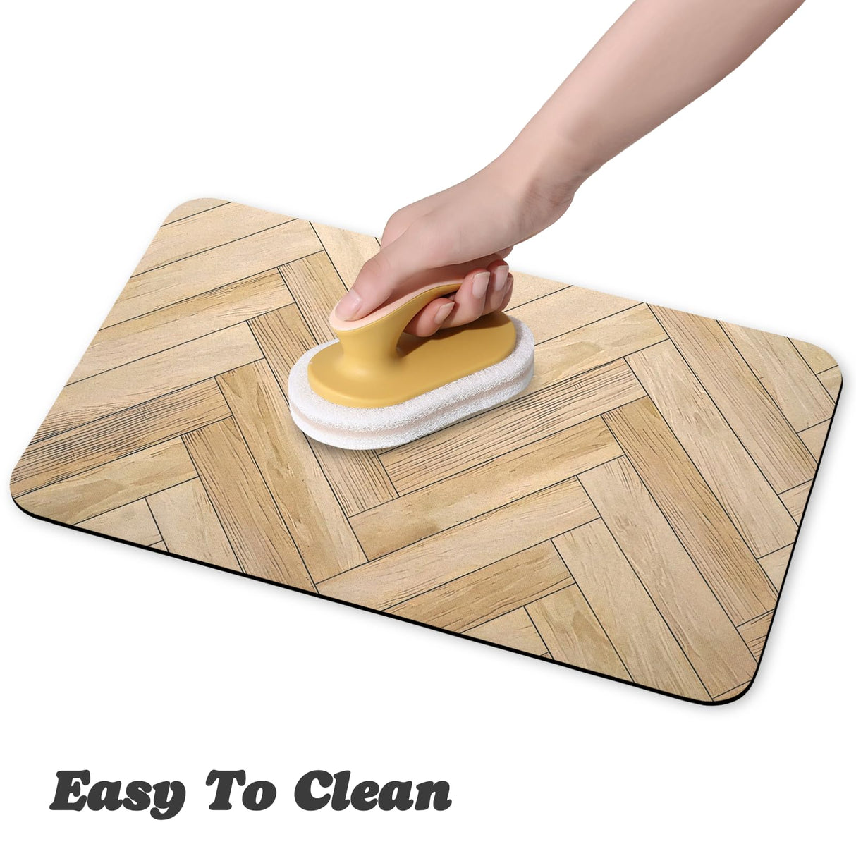 Dog Food Mats for Floors Waterproof, Dog Cat Water Bowl Mats Pet Feeding Absorbent Mat Dog Cat Pet Placemats for Food and Water Wood 12 * 20 inch Zoeeya