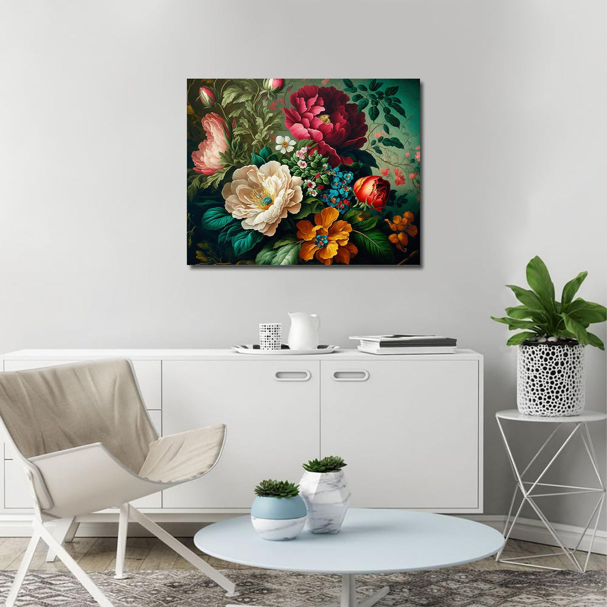 Arttoplus Flower Paint by Numbers Kit for Adults Canvas-Flower Adult Paint by Numbers for Adults,Flowers Painting by Numbers for Adult for Gift Home Wall Decor(16x20inch) Arttoplus