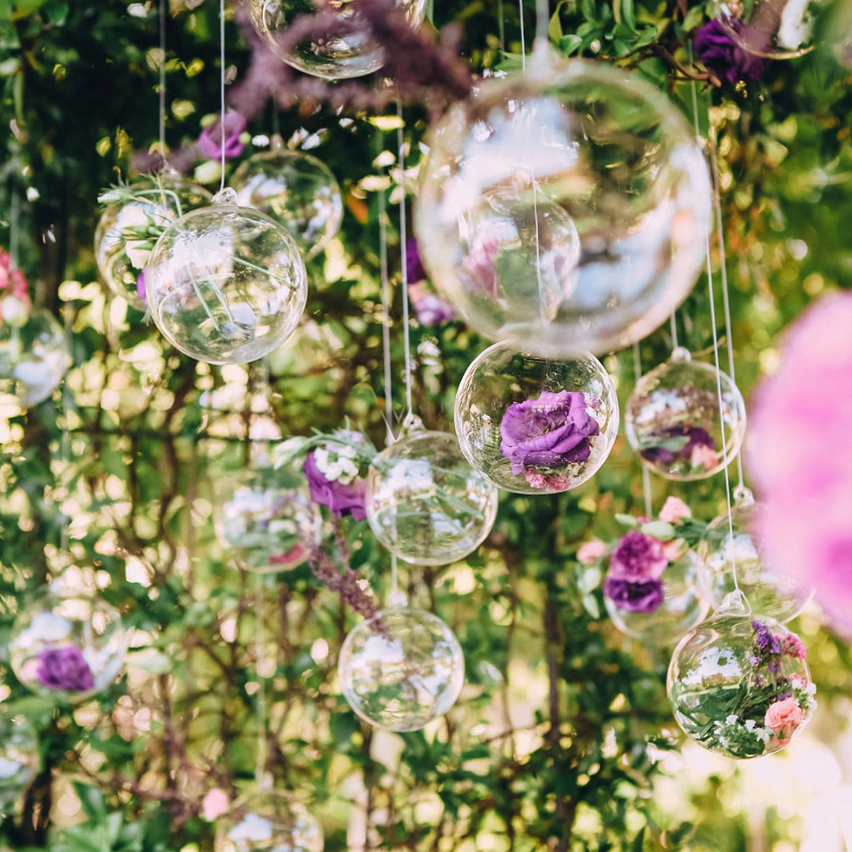 25 Sets Clear Fillable Ornaments Ball in 5 Different Size,Transparent DIY Craft Ball,Plastic Acrylic Fillable Ball for Halloween Christmas Decor Haawooky