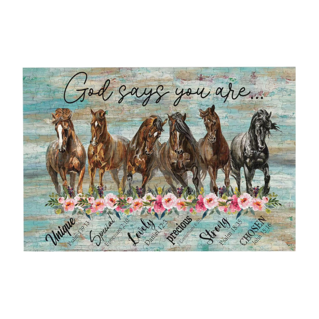 Horse Jigsaw Puzzles God Inspirational Jigsaw Puzzles for Adults Animals and Plants Motivational Toy Educational Intellectual Gcetensr