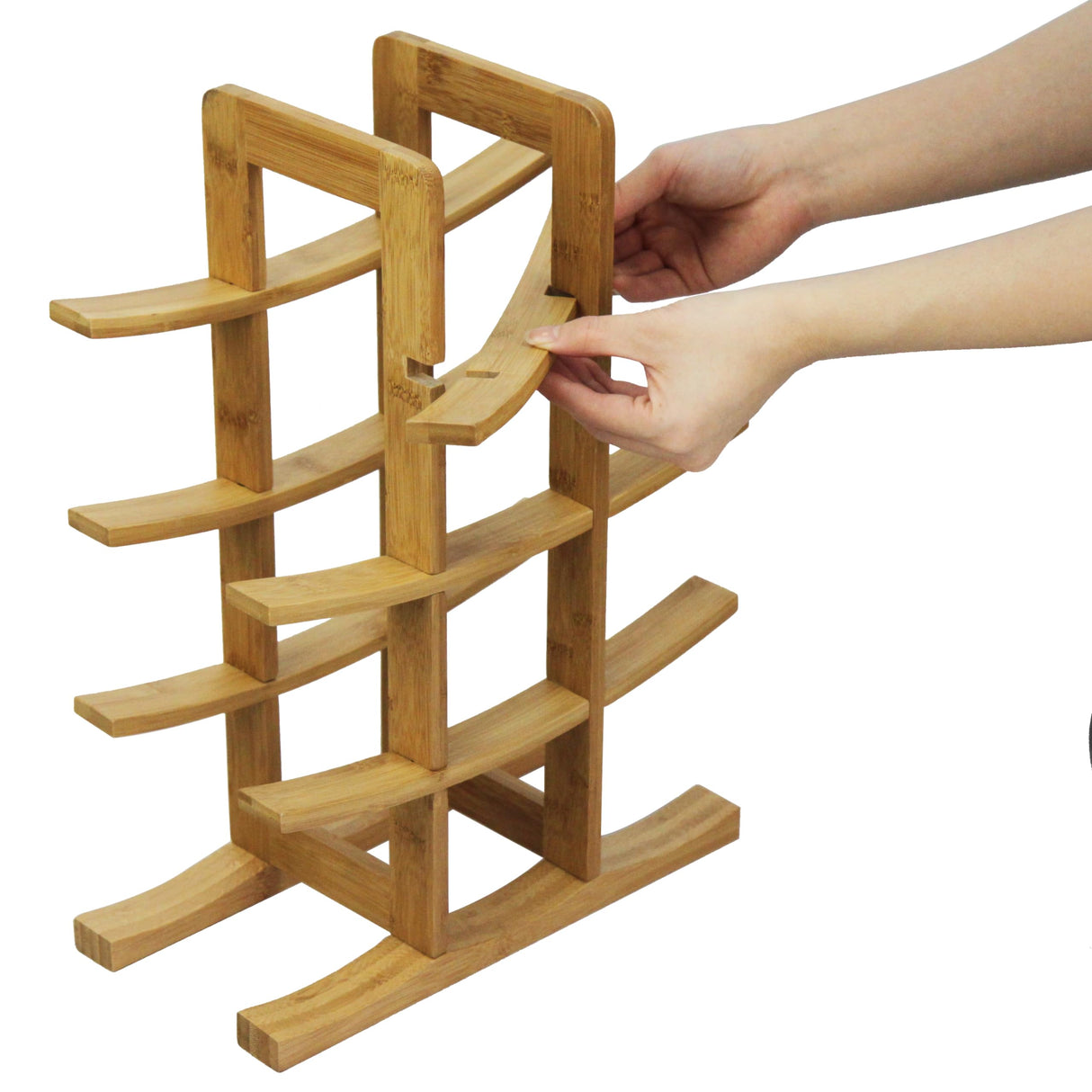 Oceanstar WR1149 12-Bottle Natural Bamboo Wine Rack , Red, 15.75 x 5.75 x 1.75 inches Oceanstar