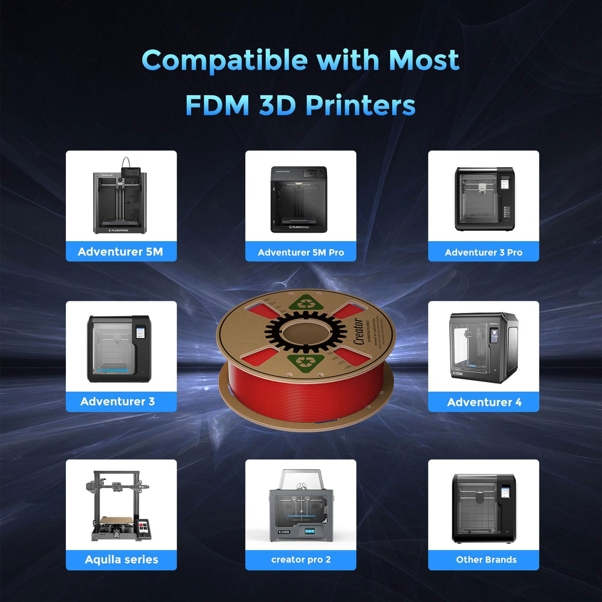 Creator ASA Filament 1.75mm 3D Printer Filament 1KG, UV & Heat & Weather Resistant ASA 3D Printing Filament, Perfect for Printing Outdoor Functional Parts, Dimensional Accuracy +/-0.02mm (Traffic Red) Creator