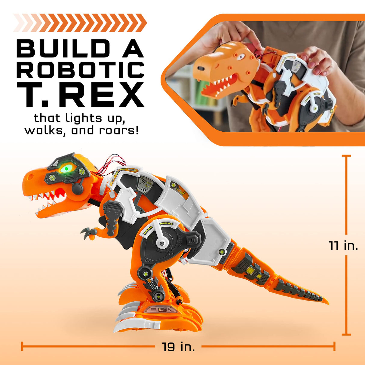 Thames & Kosmos Code+Control Dinosaur Robot REX Robotics & Engineering STEM Kit | Build & Program a Robotic T. Rex | Includes Sensor, Motor, Lights & Sounds | No App Required | Ages 8+ Thames & Kosmos
