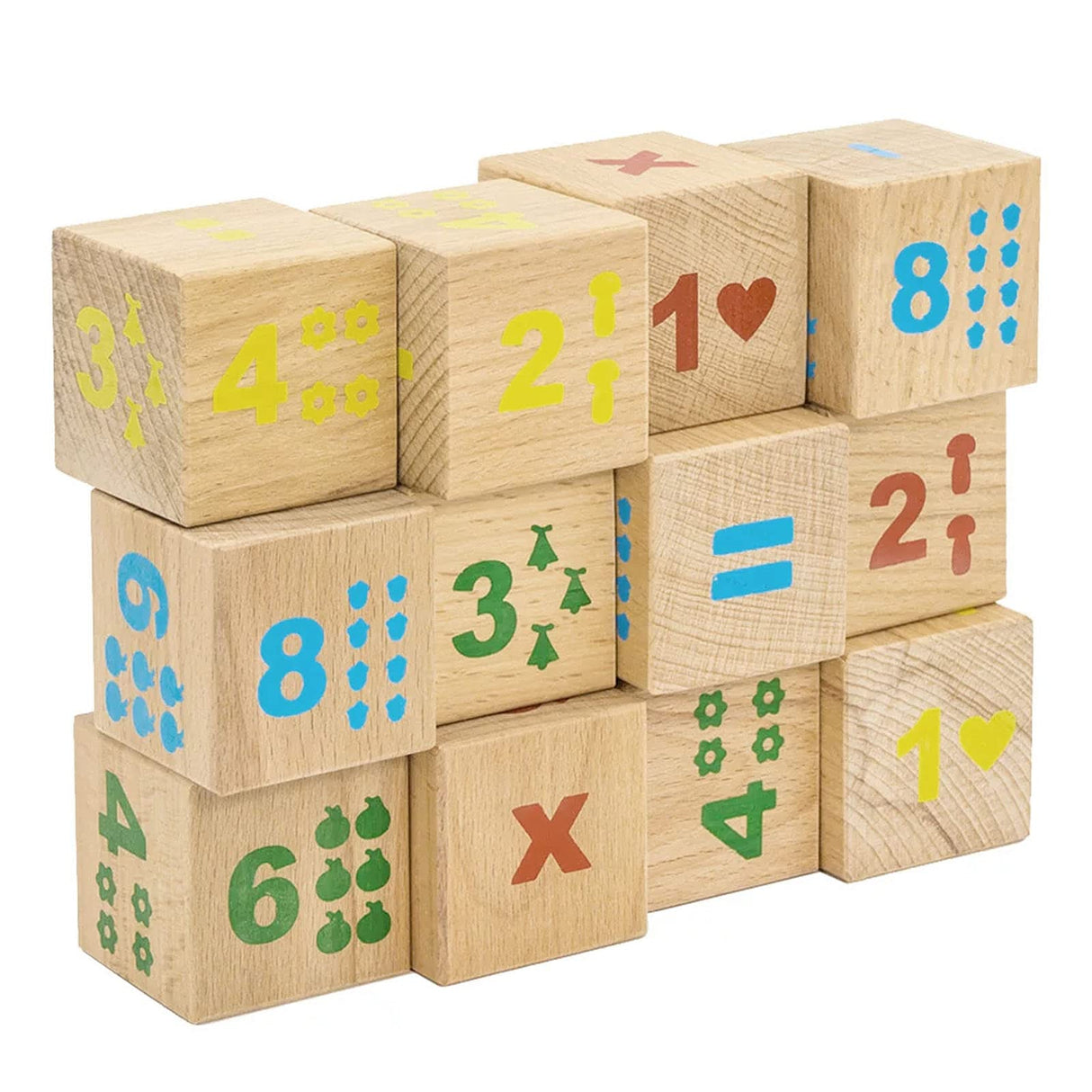 ZOENHOU 24 PCS 2 Inch Wooden Blocks, Solid Premium Natural Hard Wood Cube Unfinished Wooden Block Set for Painting Decorating Crafting DIY Projects ZOENHOU