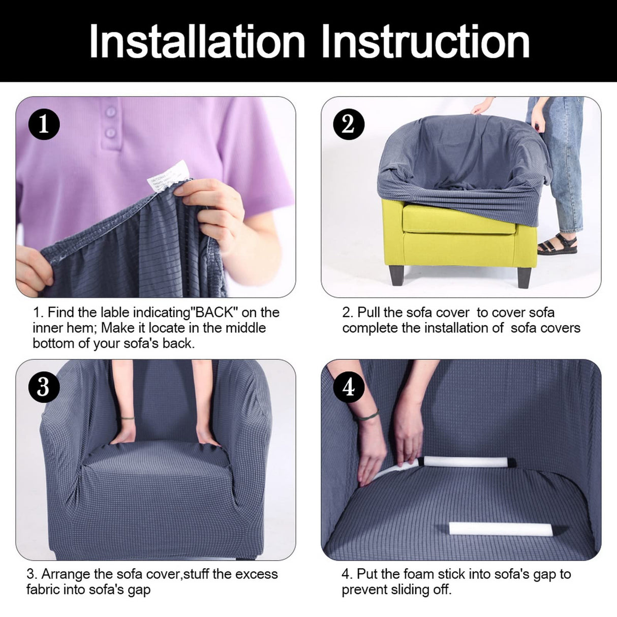 SearchI Waterproof Club Chair Slipcover Stretch Barrel Chair Covers Jacquard Tub Chair Slipcovers Spandex Armchair Sofa Cover Removable Couch Furniture Protector Arm Chair Cover for Living Room(Beige) SearchI