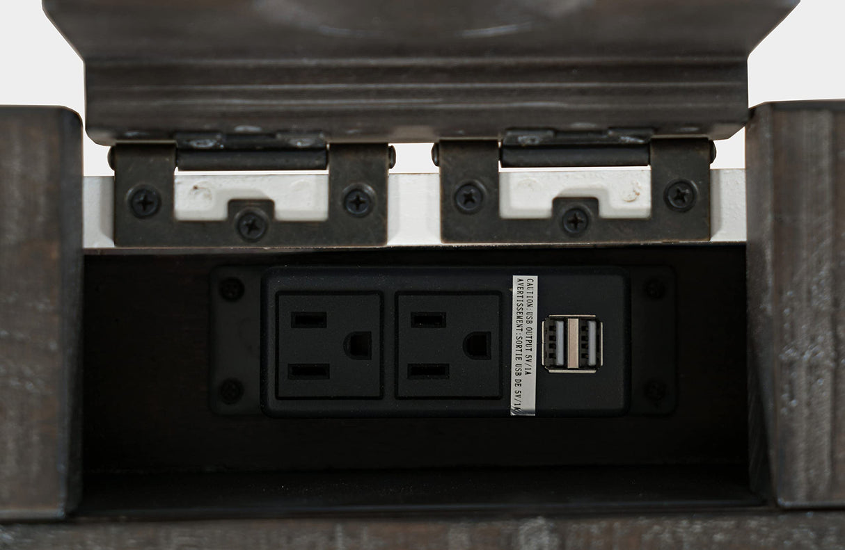 Jofran Inc. Madison County Reclaimed Pine USB Charging Farmhouse Desk Jofran Inc.