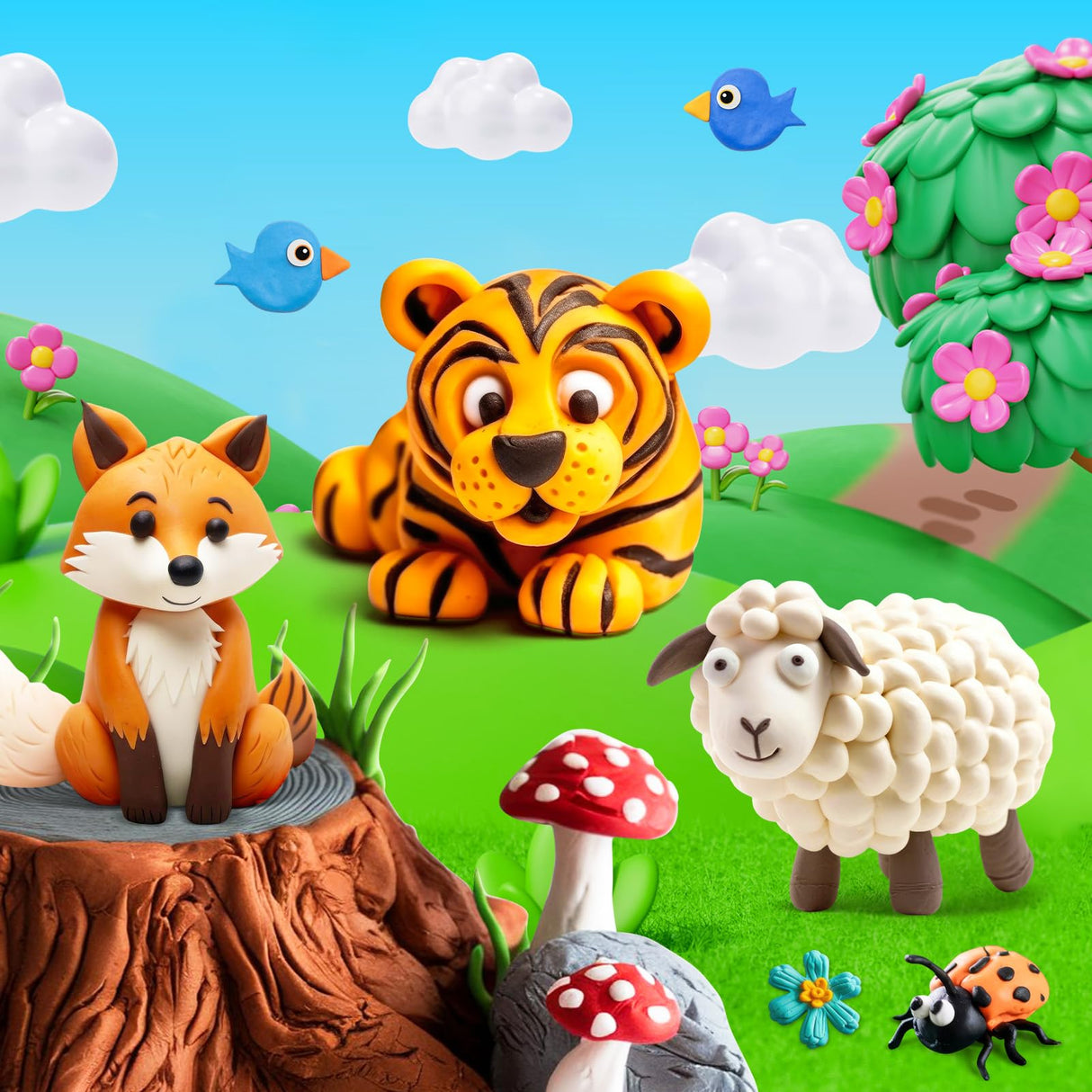 FAGNBED Air Dry Clay 24 Colors, Modeling Magic Clay Set with 5 Sculpting Tools, Gift for Ages 3-12 Boys and Girls FAGNBED