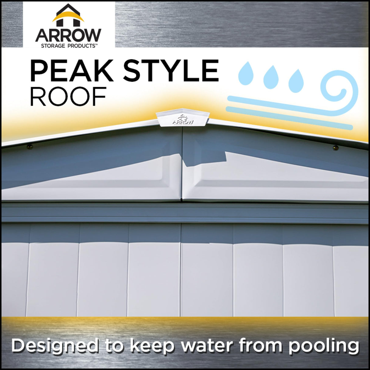 Arrow Classic Metal Shed, 12 x 14, Charcoal Arrow