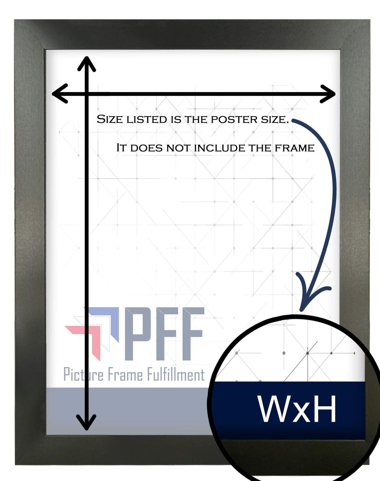 19.25x26.75 Puzzle Frame | Picture Frame | Poster Frame | 1.25 Inch Black Frame | Plexi Glass and Hanging Hardware Included PictureFrameFactoryOutlet