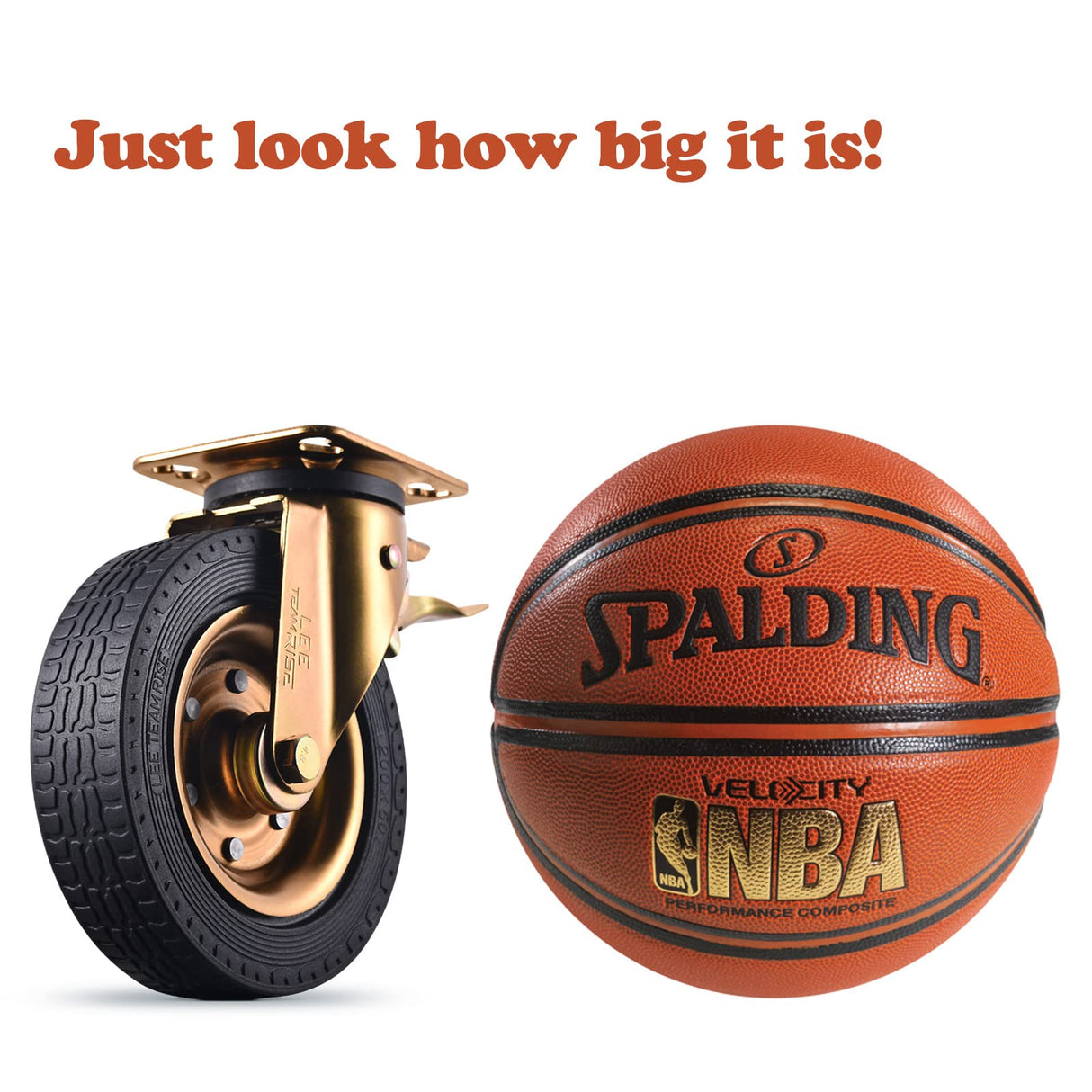 Fixed Casters Set of 4 Heavy Duty 8 Inch Plate Swivel Industrial Solid Rubber Rigid Caster Wheels for Cart Workbench Outdoor Castors Dual Locking Replacement 3200Lbs Load Capacity Bolts Screws Include LEE TEAM RISE