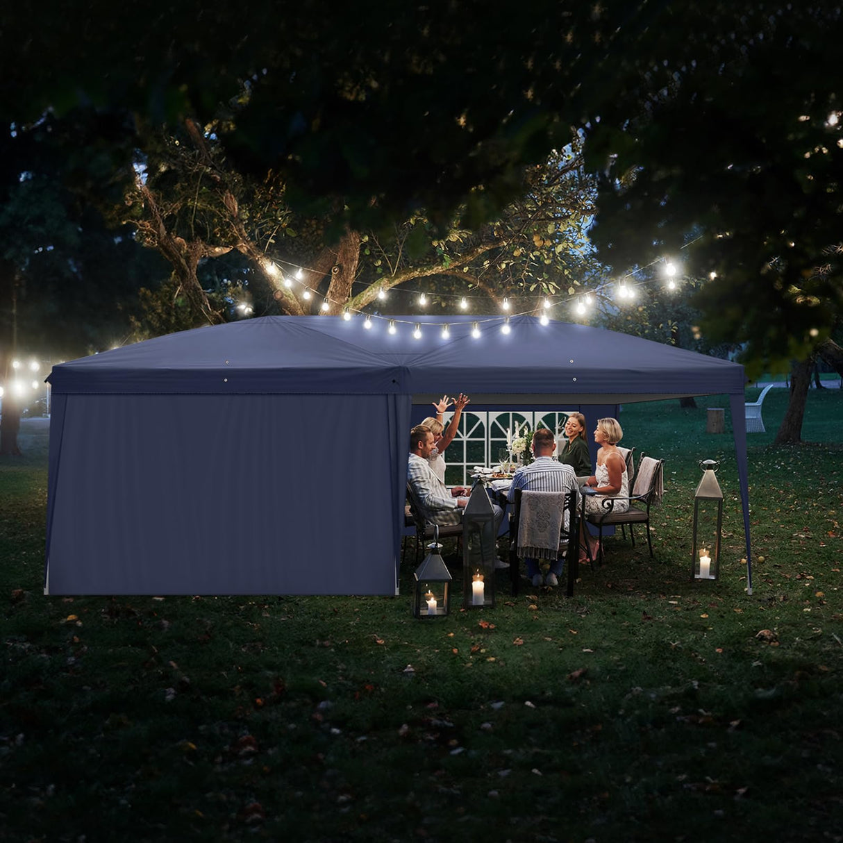 Outvita 10x20ft Ez Pop Up Canopy, Portable Instant Canopy Tent with 4 SideWalls for Outdoor Events, Party, Wedding, Birthday,Graduation Outvita