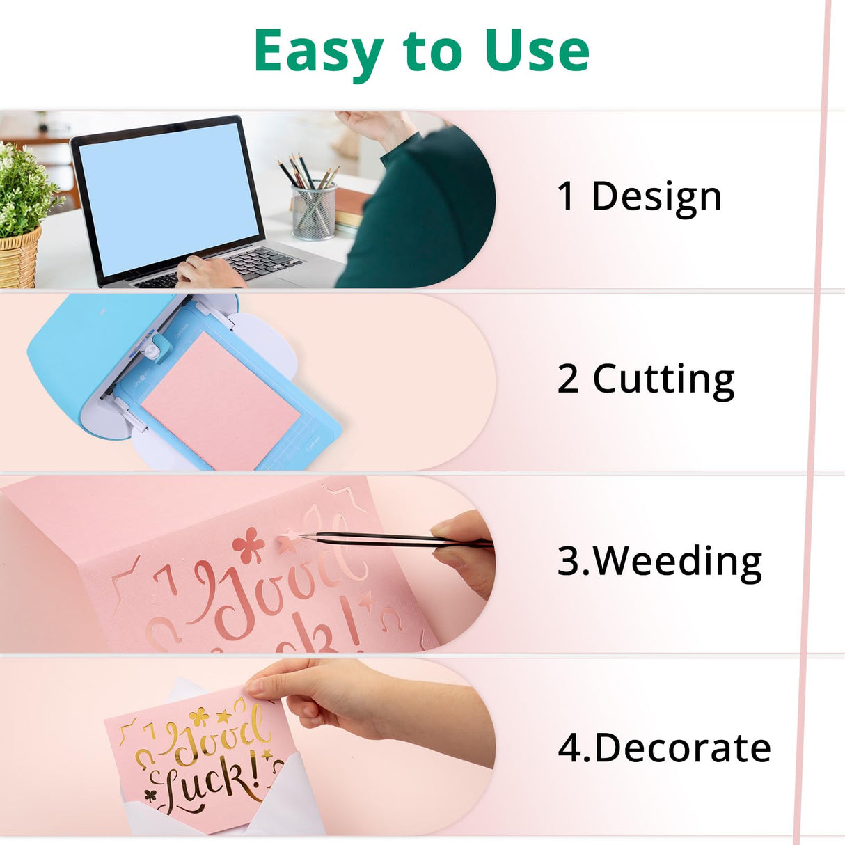 HTVRONT Insert Cards Bundle for Cricut Joy-Card Making Kit Include Insert Cards, Folded Cardstock, Envelope, Weeding Tools, Cricut Joy Card Mat, Suitable for DIY Valentine, Birthday, Holiday Card HTVRONT