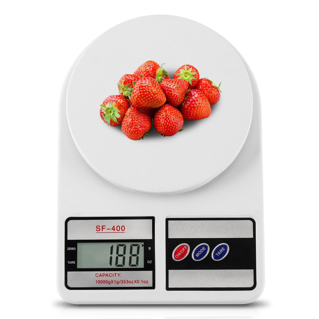 Digital Kitchen Scale 22lb/10kg Capacity, Stainless Steel Food Scale with oz/g Units | Replaceable Battery Power | Ideal for Meal Prep, Cooking, Baking Partyreal
