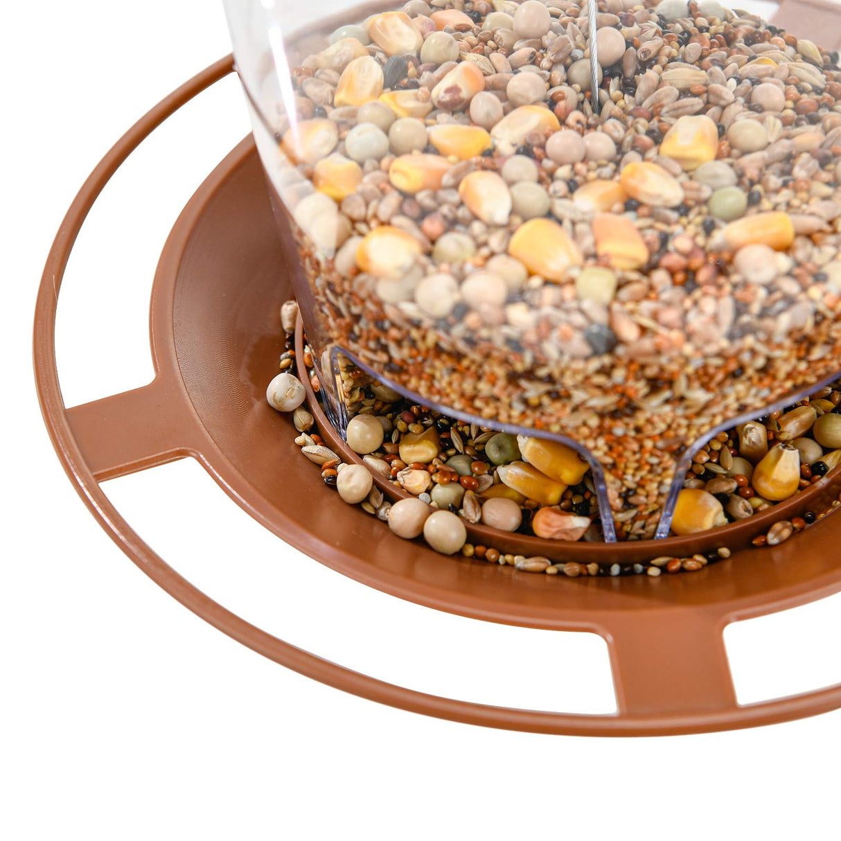 Hanizi Hanging Bird Feeder Squirrel Proof for Outdoor Wild Bird Seed, Brown Hanizi