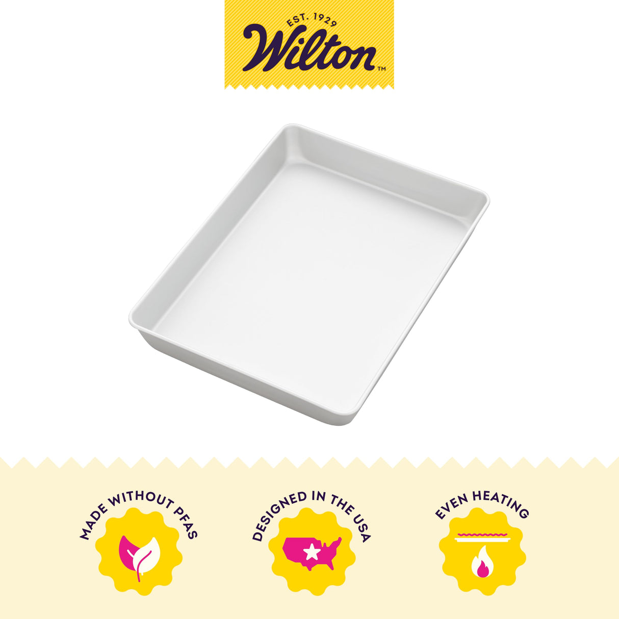 Wilton Performance Pans Medium Sheet Cake Pan, 11 x 15-Inch Cookie Sheet, Aluminum Wilton